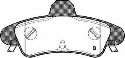 OPEN PARTS bpa043312 -  Комплект тормозных колодок, дисковый тормоз